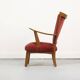 Set of Two Vintage Armchairs with Oak Frames