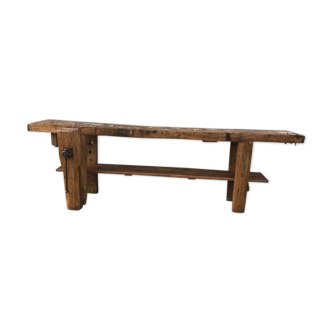 Etabli de menuisier chêne 250cm, début XX