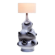French ceramic glazed sculptural table lamp, 1970s