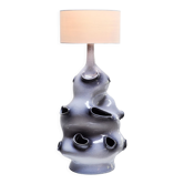 Lampe de table sculpturale émaillée en céramique française, années 1970