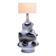 French ceramic glazed sculptural table lamp, 1970s