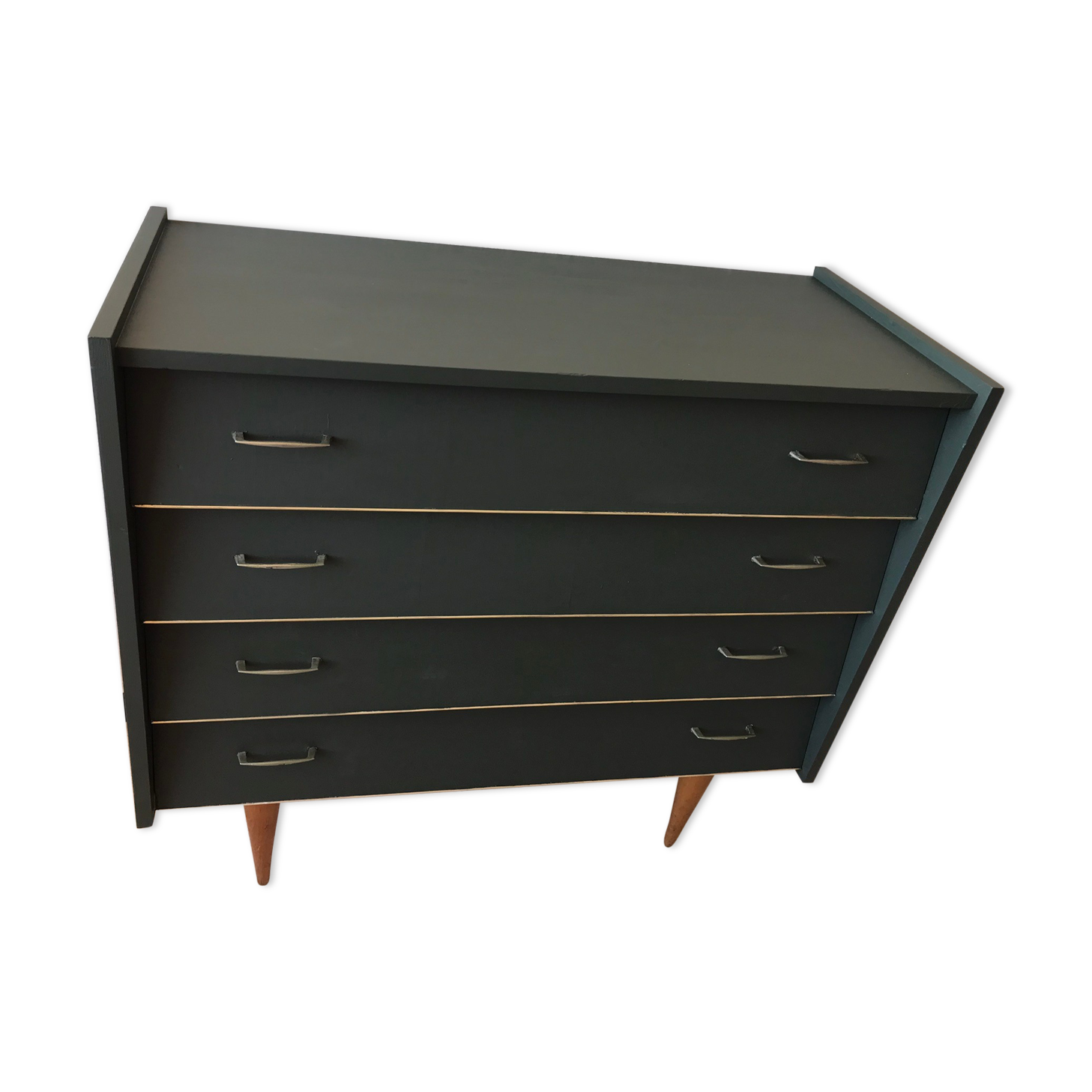 Dark green vintage dresser.