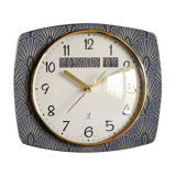 Vintage clock silent wall clock "Jaz blue gold"