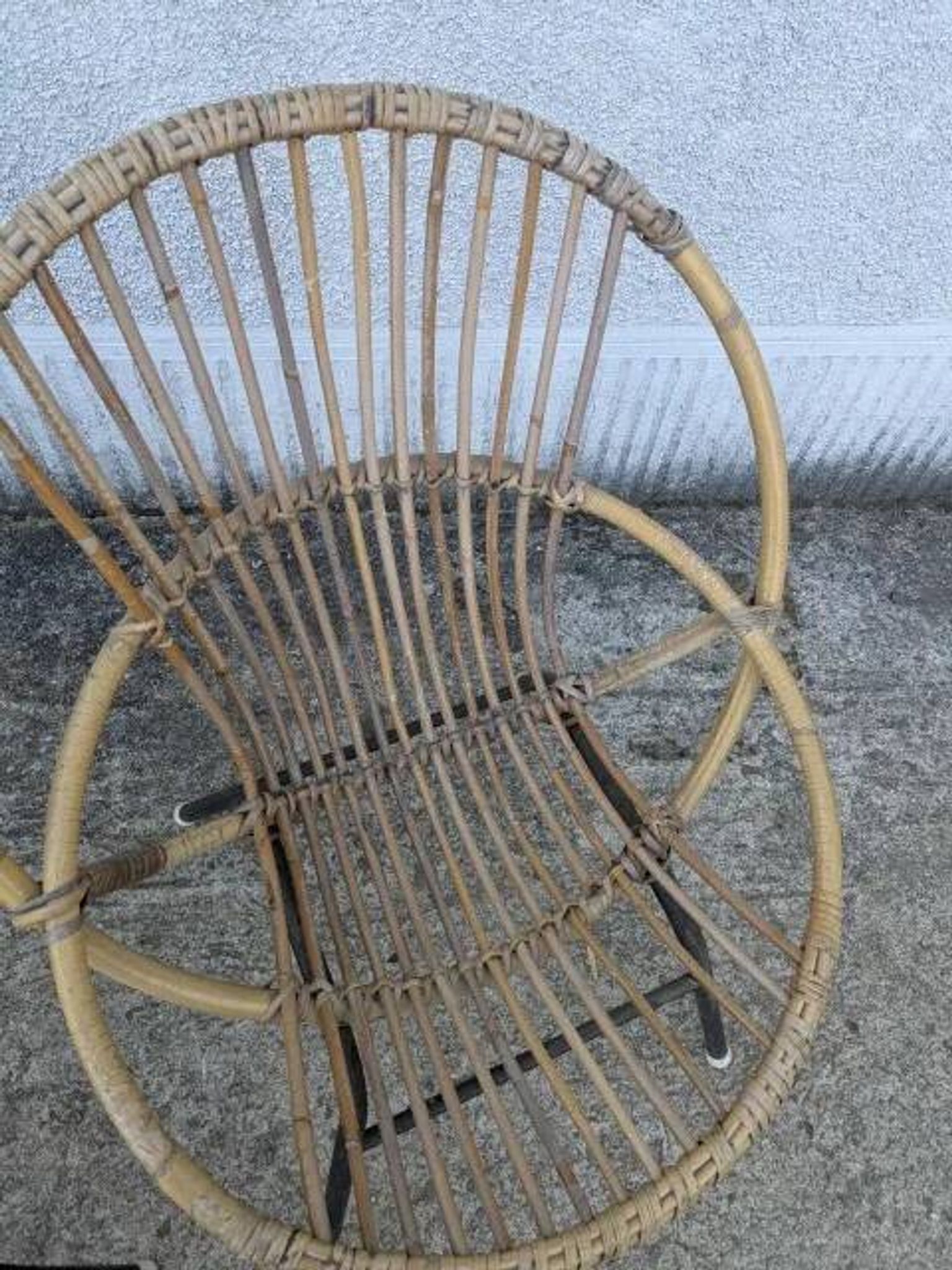 Pair of rattan armchairs