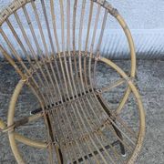 Pair of rattan armchairs