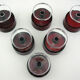 6 ruby red champagne glasses - Cavalier Luminarc France - vintage 70s