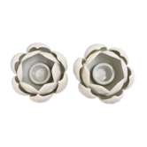 Duo de bougeoirs en porcelaine