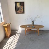 Oval coffee table beech 1980 Aalto Ikea