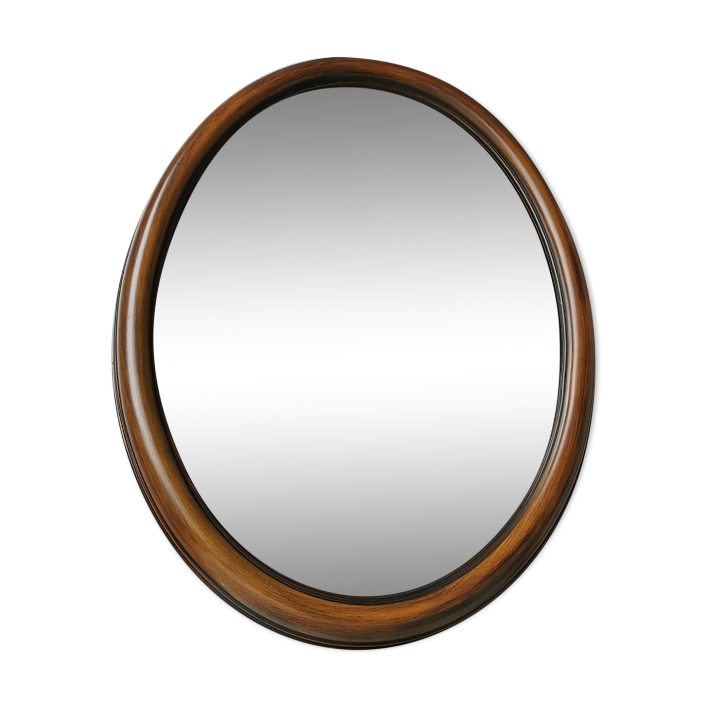 Vintage oval mirror from the 70s 37x47cm