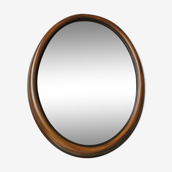 Vintage oval mirror from the 70s 37x47cm