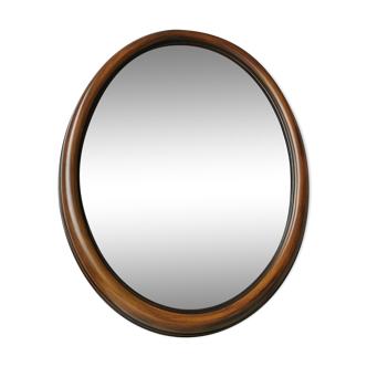 Miroir ovale vintage des années 70 37x47cm
