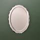 1970s Italian oval mirror by Crystal Arte with faceted glass frame