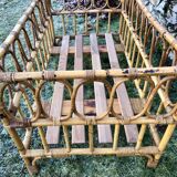 Children's rattan bed