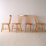 Suite de 4 chaises de Carl Malmsten "Lilac Aland"