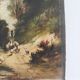 Shepherd with his sheep oil on panel 19th century