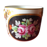 Porcelain planter decorates Paris polychrome flowers or Mehun Albert Pillivuyt