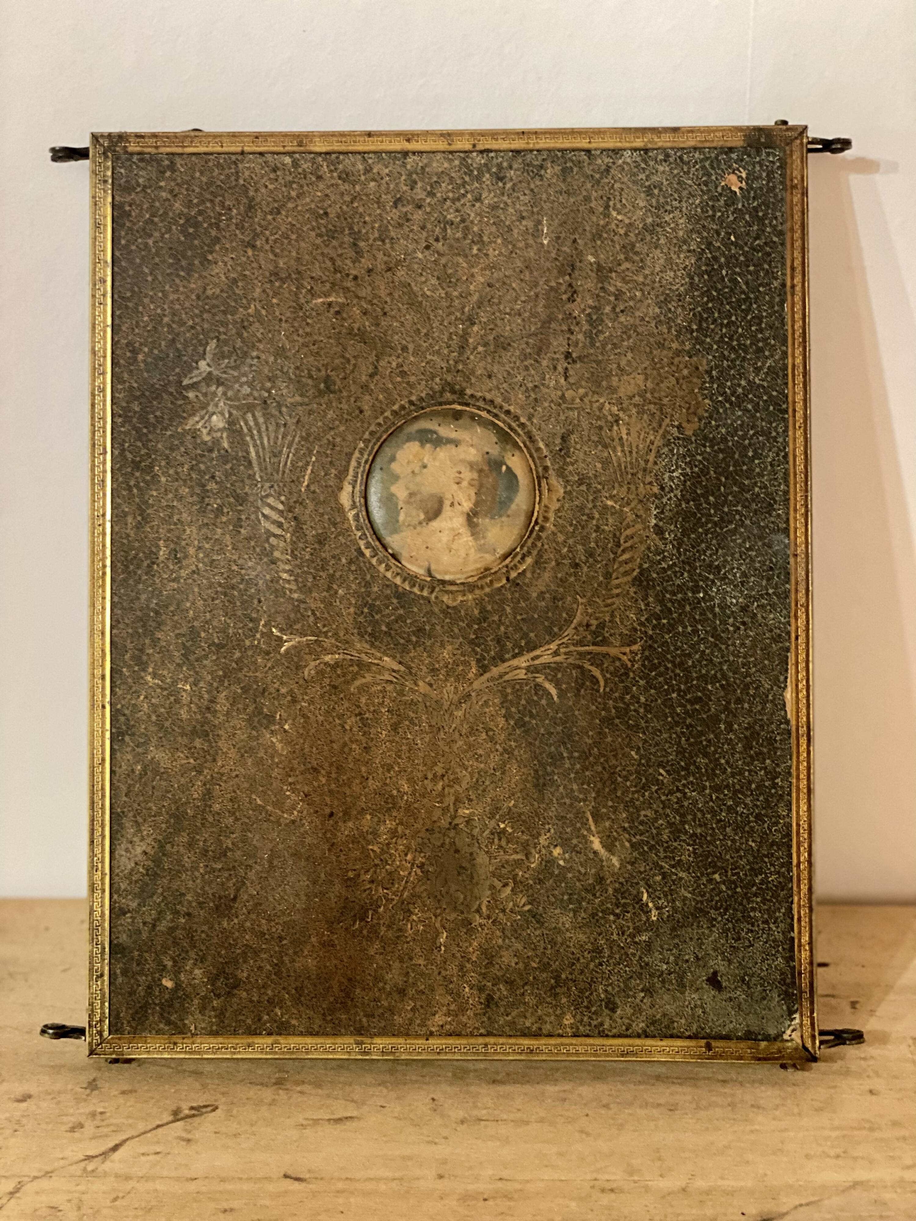 Miroir triptyque de Barbier XIXème