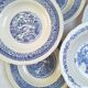 Vintage blue deep plates