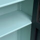 Armoire parisienne vitrée noire et vert grisé 150cm