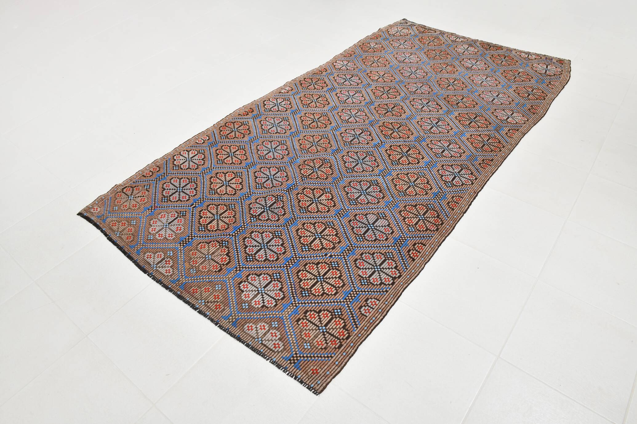 5x10 Hand Woven Wool Kilim Rug, 149x290Cm