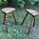 Duo half-moon tripod stools