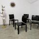 Lot 4 old vintage design chairs Dieticker Bruno Rey black wood year 70