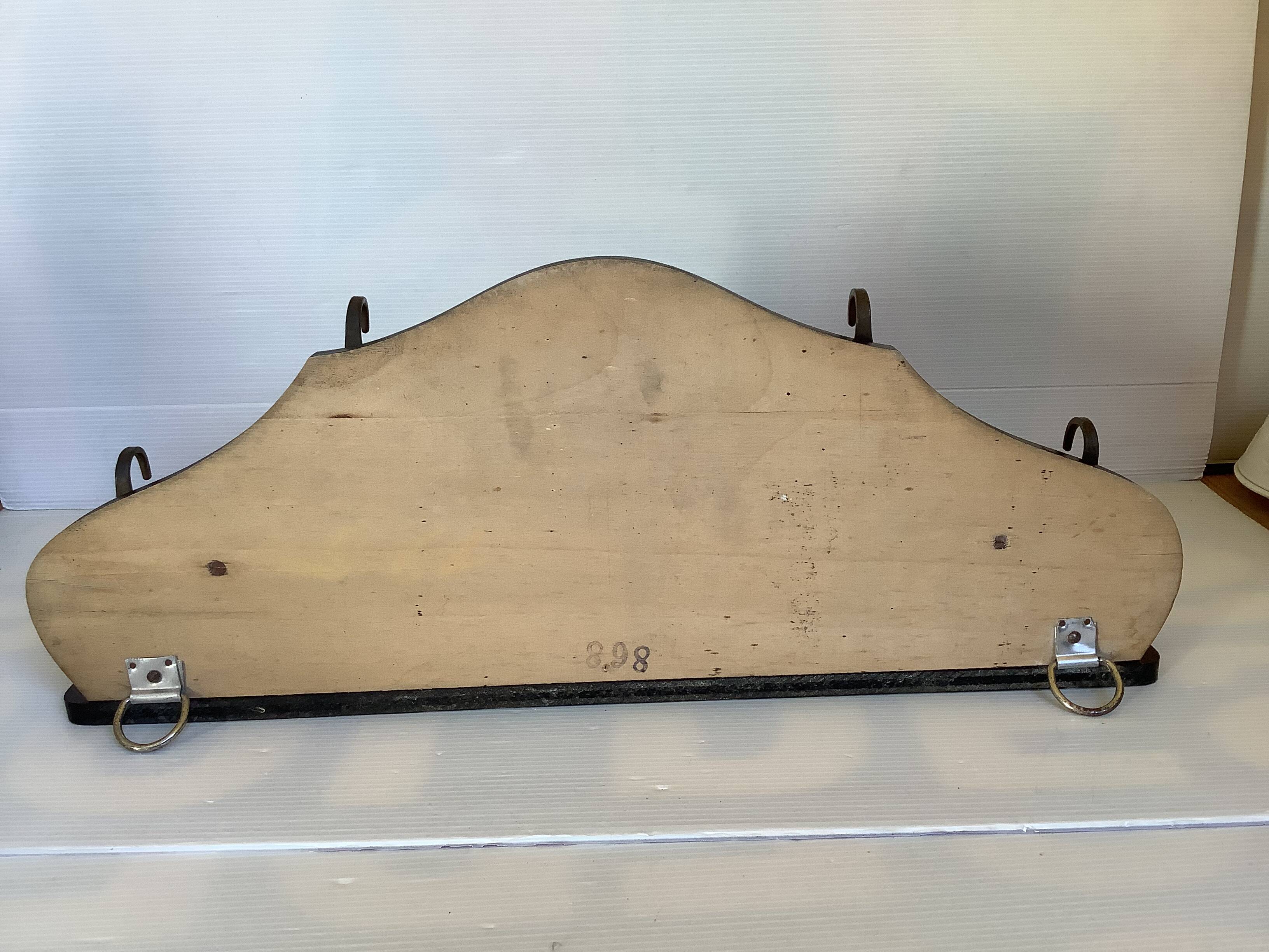 Wooden wall coat rack