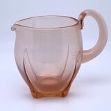 Carafe arrondie Vintage en verre rose