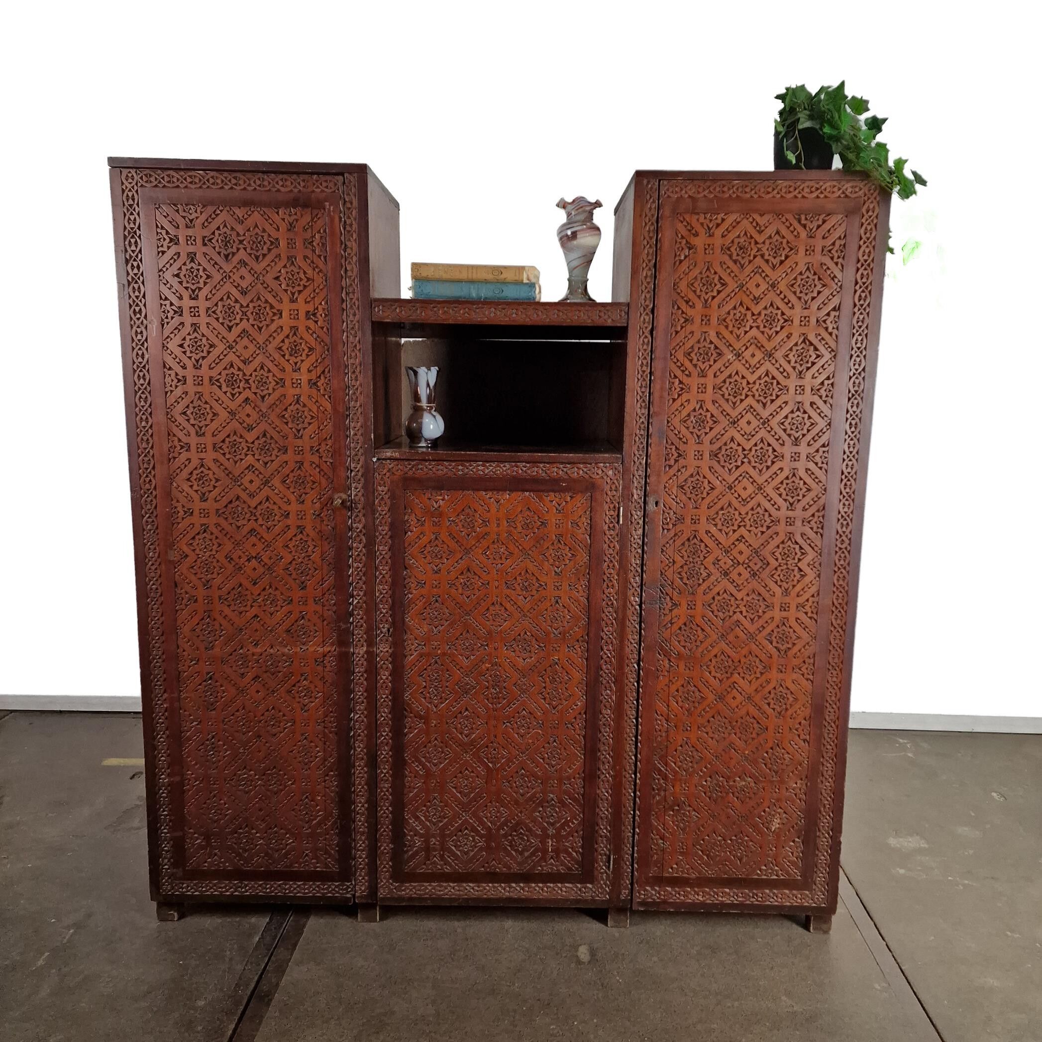 Wooden carved cabinet