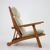 Hans J. Wegner Oak Reclining Lounge Chair Model AP71, Denmark 1968