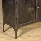 Polished iron medical cabinet, 1930s