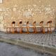 Six vintage sled chairs model Luge design from the 1960s by Baumann.