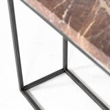 Mid-Century Modern Marble and Iron Console