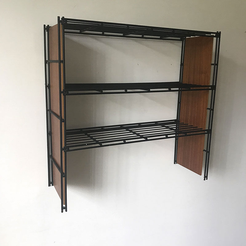 Wooden and metal shelf