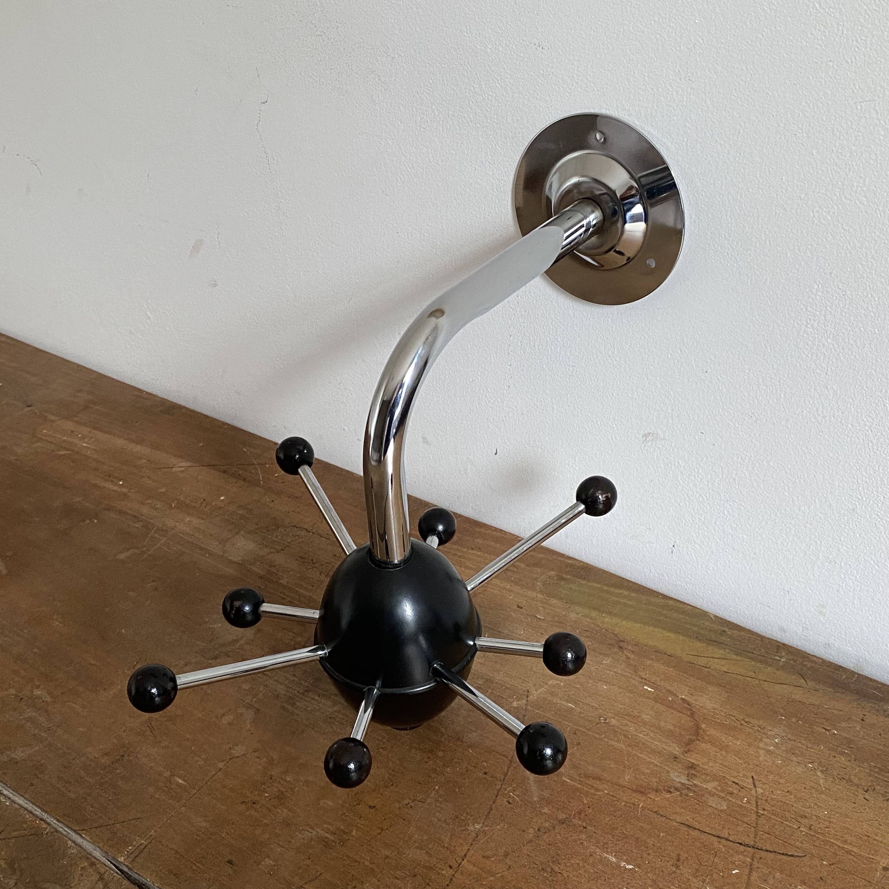 Spoutnik coat rack with 8 hooks. 1970.