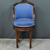 Louis XVI Style Beech Swivel Harpist Chair – Early 20th Century