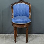 Louis XVI Style Beech Swivel Harpist Chair – Early 20th Century