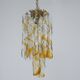 Pair of vintage Torciglione Murano glass chandelier by Mazzega. Italy 1970s