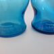 Set of blue glass jars