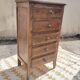 Commode/chest of drawers with tapered legs