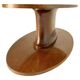 Vintage oval coffee table in solid walnut, Italy 1960s