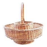 Wicker bottle holder basket