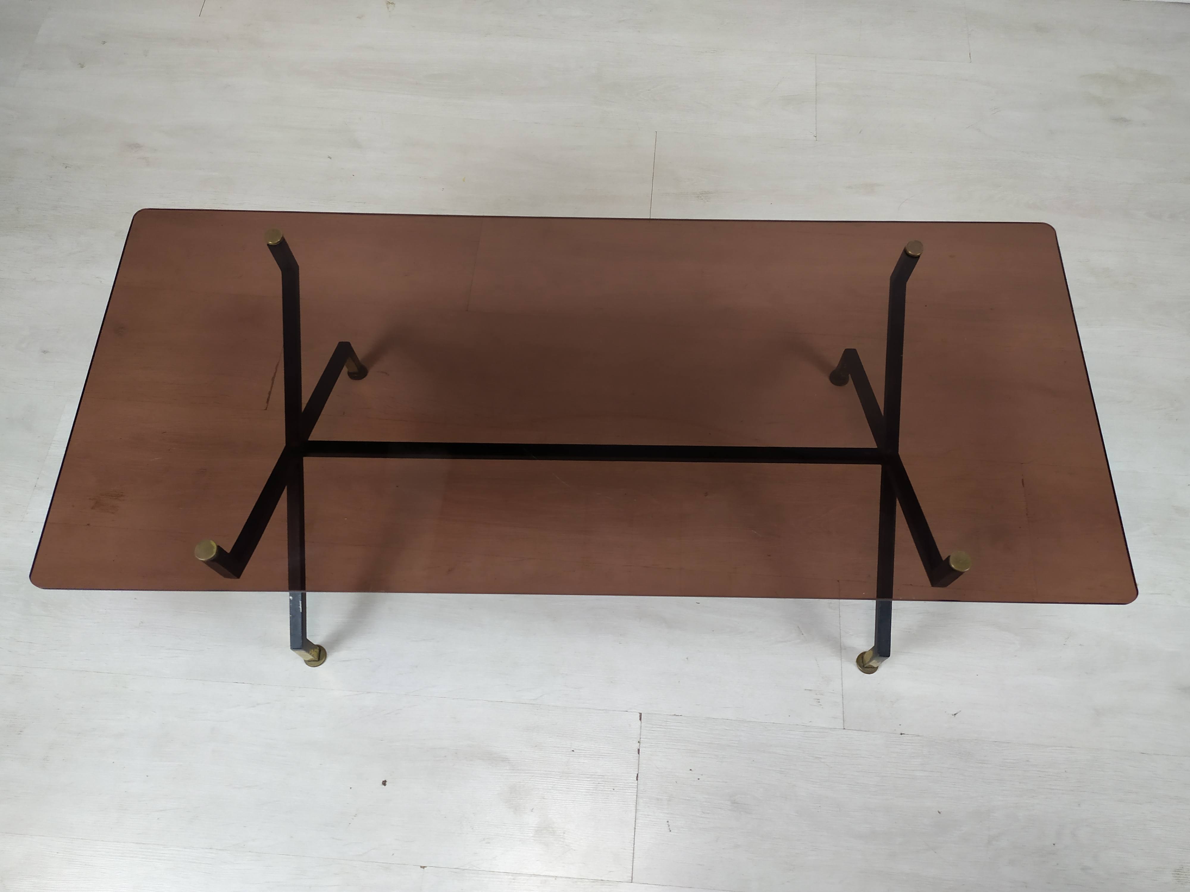 Table basse vintage verre