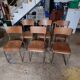 6 vintage school chairs