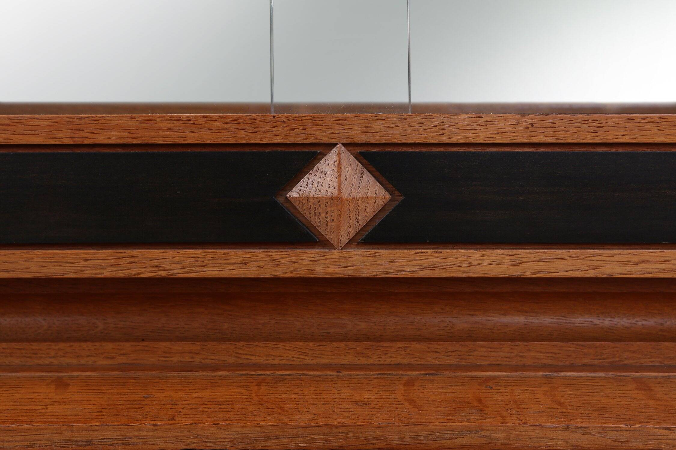 Late Art Deco Display Cabinet in Oak, Belgium 1940s