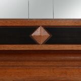 Late Art Deco Display Cabinet in Oak, Belgium 1940s