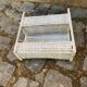 Set of 2 white rattan/wicker wall shelves – Vintage & shabby chic decor