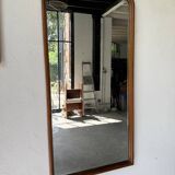 Miroir scandinave en teck massif 1970