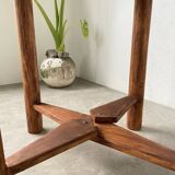 Round folding pine table mountain furniture