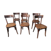 Set of 6 chairs bistro 1930 Walter Baumann